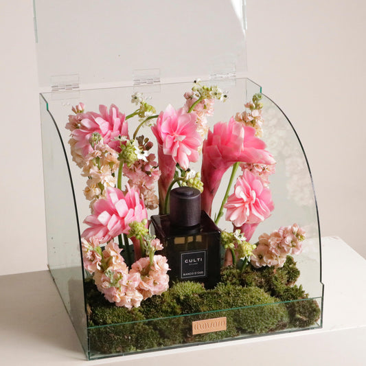 FLOWER & DIFFUSER GIFT BOX PINK